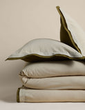 Pure cotton crepe contrast bedding set (British brand)