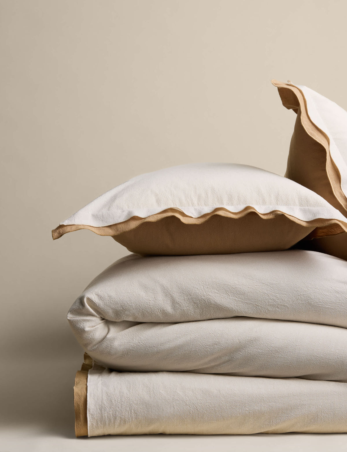 Pure Cotton Crepe Contrast Bedding Set