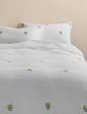 Muslin floral sprig bedding set, pure cotton - British product