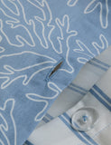 Coral printed cotton rich bedding set, UK version