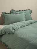 French ruffle embroidery bedding set, imported from the UK