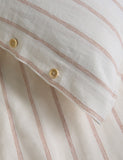 Linen rich striped jacquard bedding set, imported from the UK