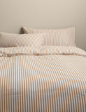 Cotton blend stripe bedding set, UK version