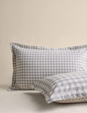 Pure cotton gingham reversible bedding set (British brand)
