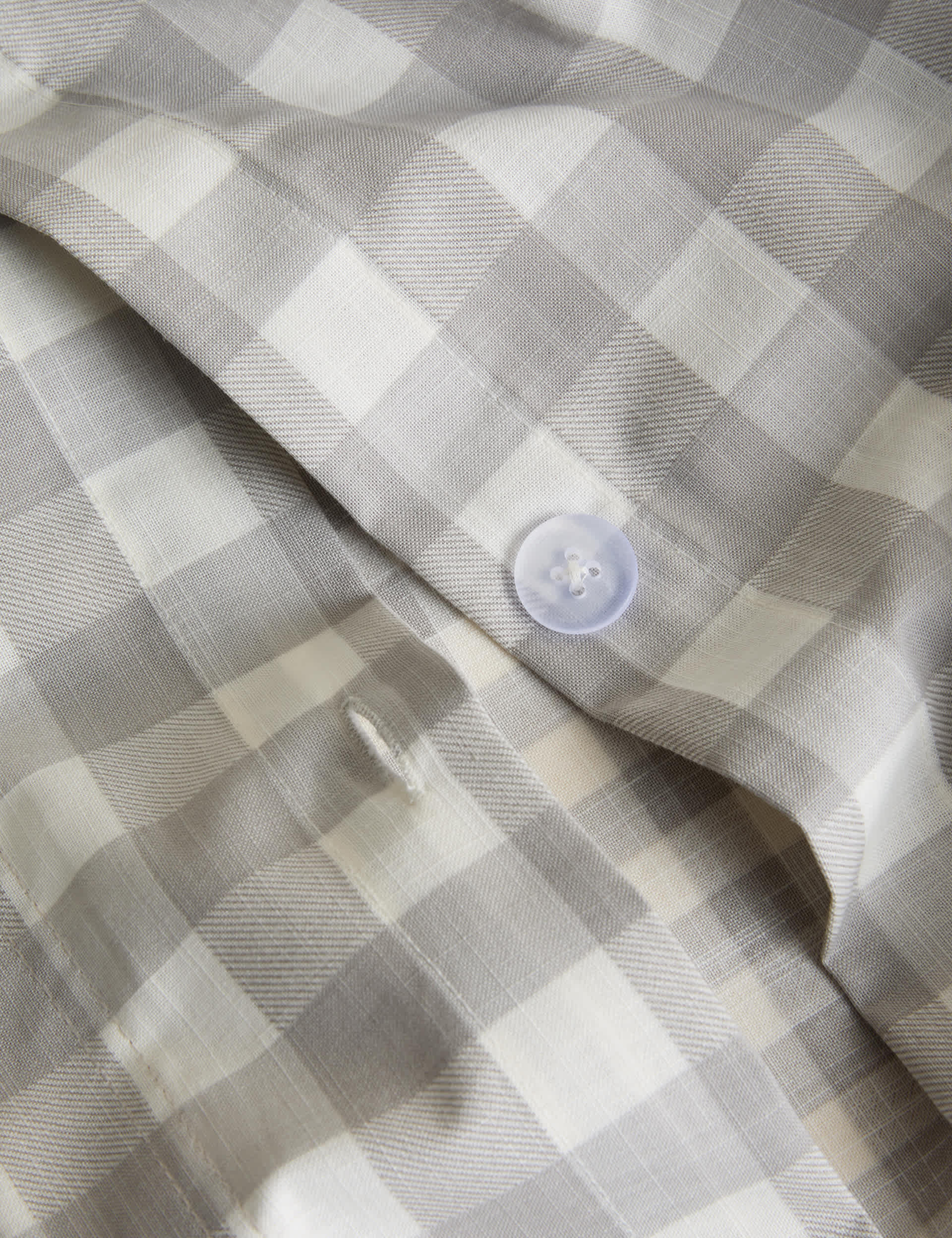 Pure cotton gingham reversible bedding set (British brand)