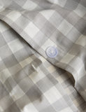 Pure cotton gingham reversible bedding set (British brand)
