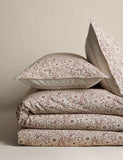 Floral cotton rich woodblock bedding set with StayNew technology - British product