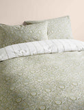 M&S Cotton Rich Woodblock Floral Bedding Set