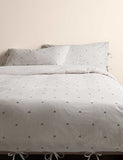 Pure cotton striped embroidered bedding set, UK version