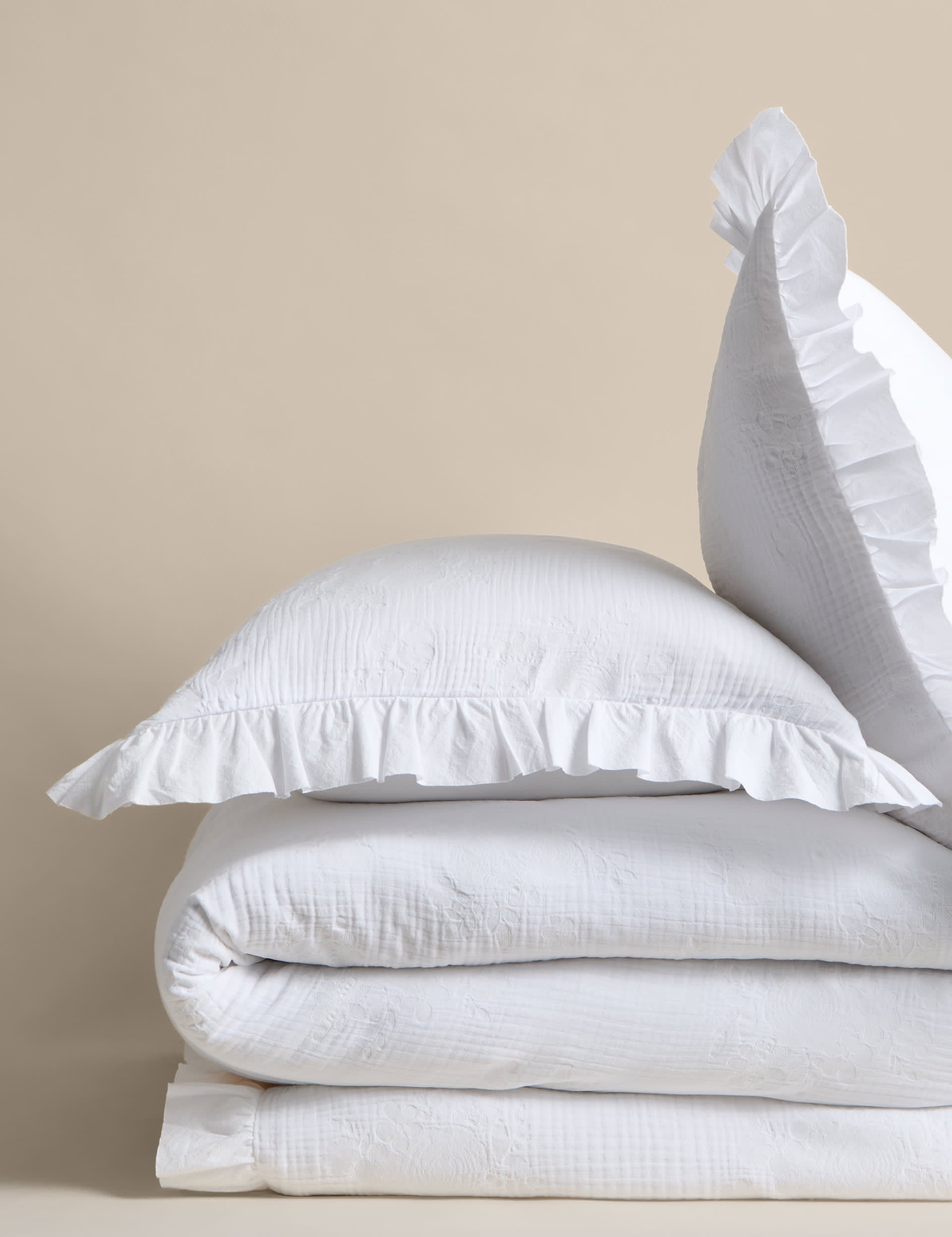 Pure cotton floral jacquard bedding set (British brand)