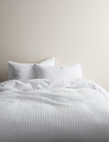 Pure cotton waffle bedding set with zip fastening - British product