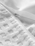 Pure cotton waffle bedding set with zip fastening - British product