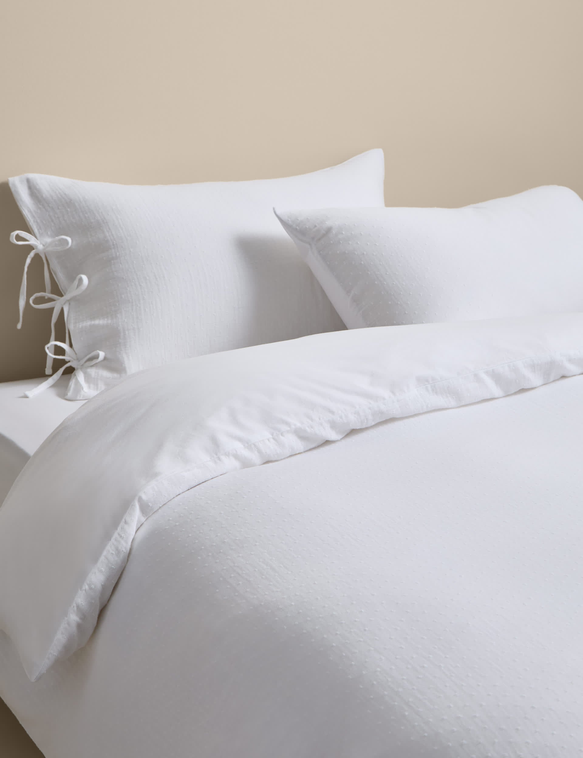 Pure cotton muslin dobby bedding set - British product