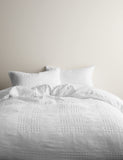 Pure cotton geometric jacquard bedding set - British product