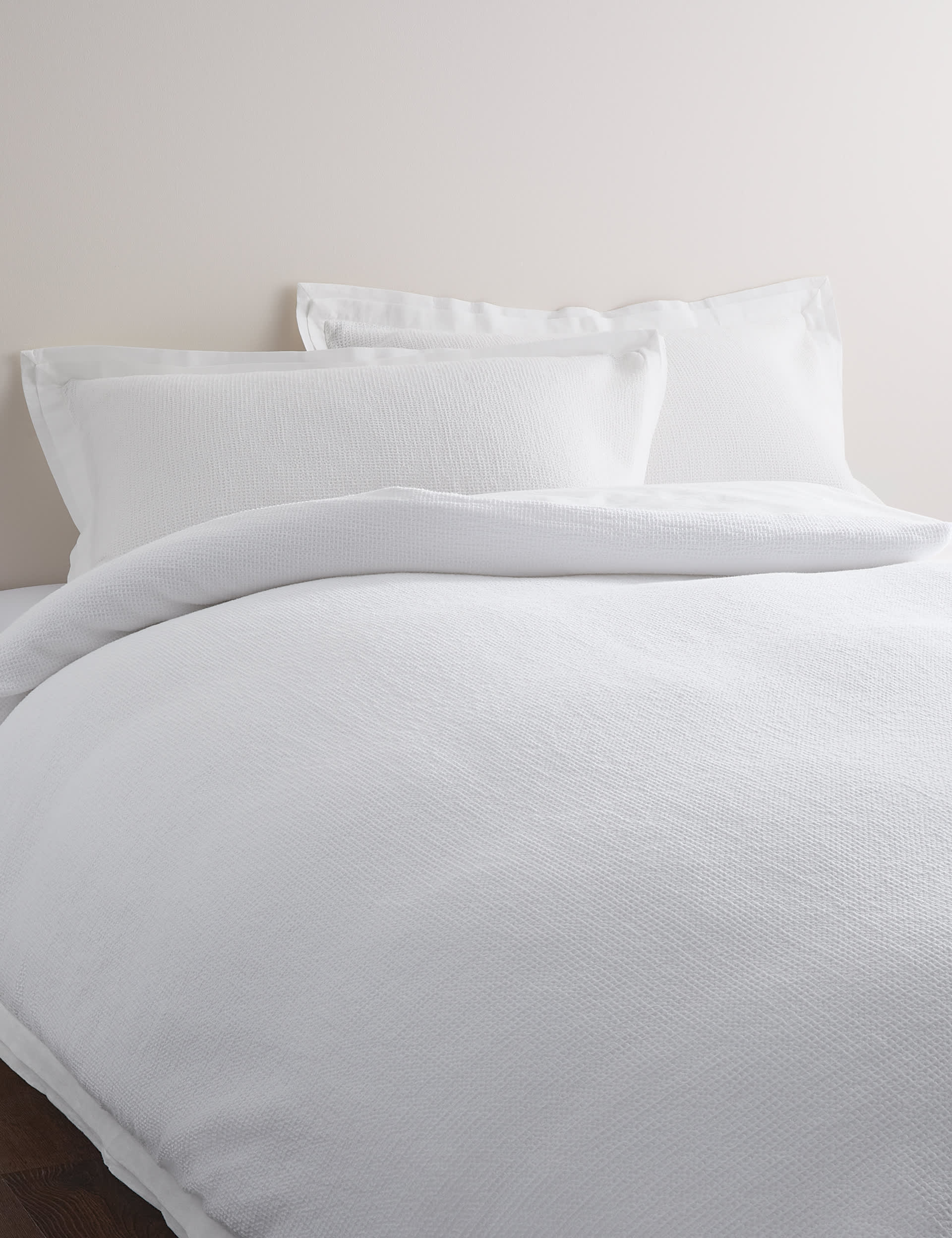 Cotton rich waffle bedding set - British product