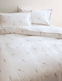 Pure cotton embroidered sprig bedding set, British product