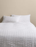 Pure cotton seersucker bedding set, striped pattern - British product