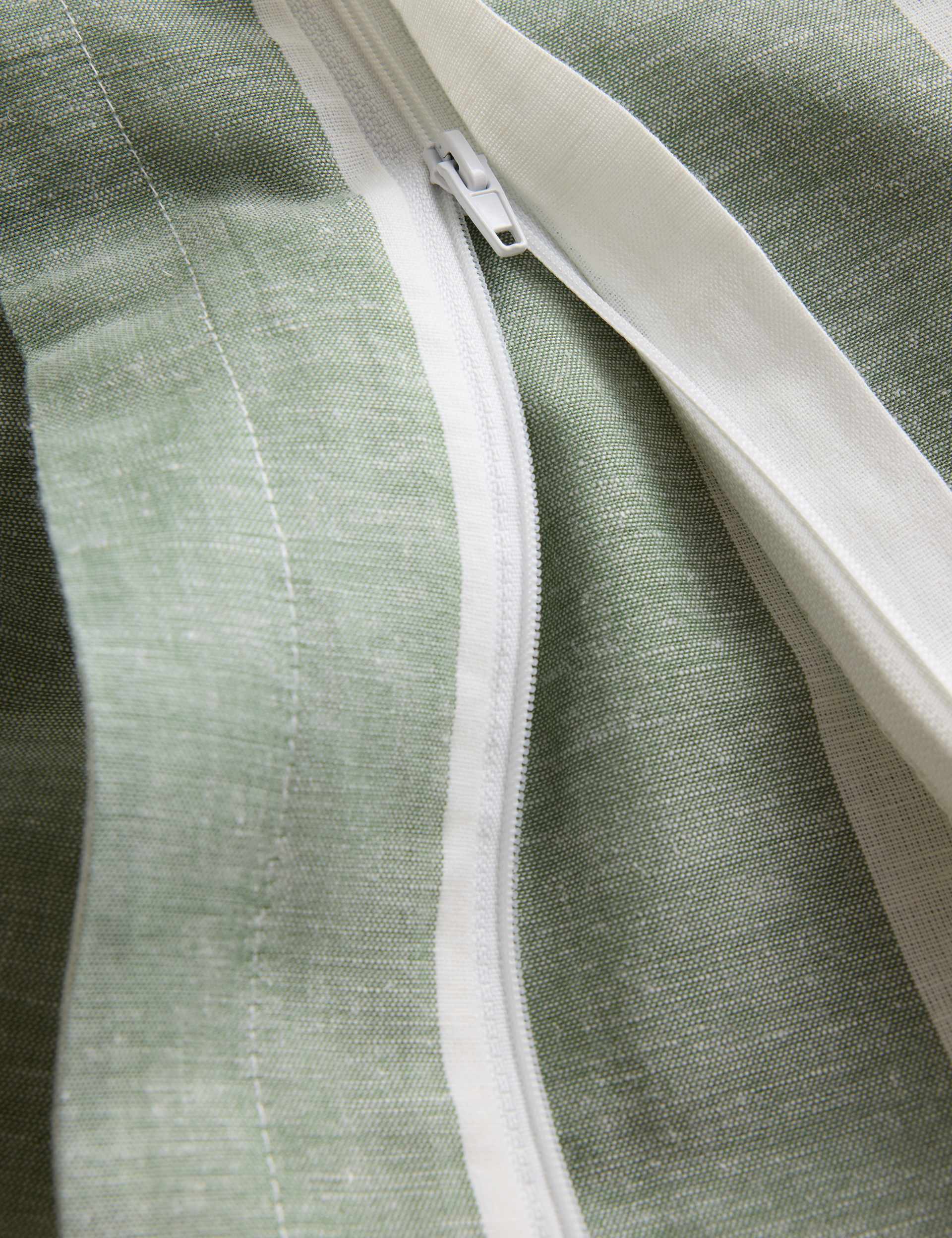 Linen blend striped bedding set, imported from the UK