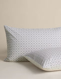 Cotton blend geometric tile bedding set, UK version