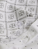 Cotton blend geometric tile bedding set, UK version