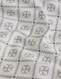 Cotton blend geometric tile bedding set, UK version