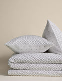 Cotton blend geometric tile bedding set, UK version