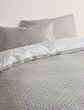 Cotton blend geometric tile bedding set, UK version