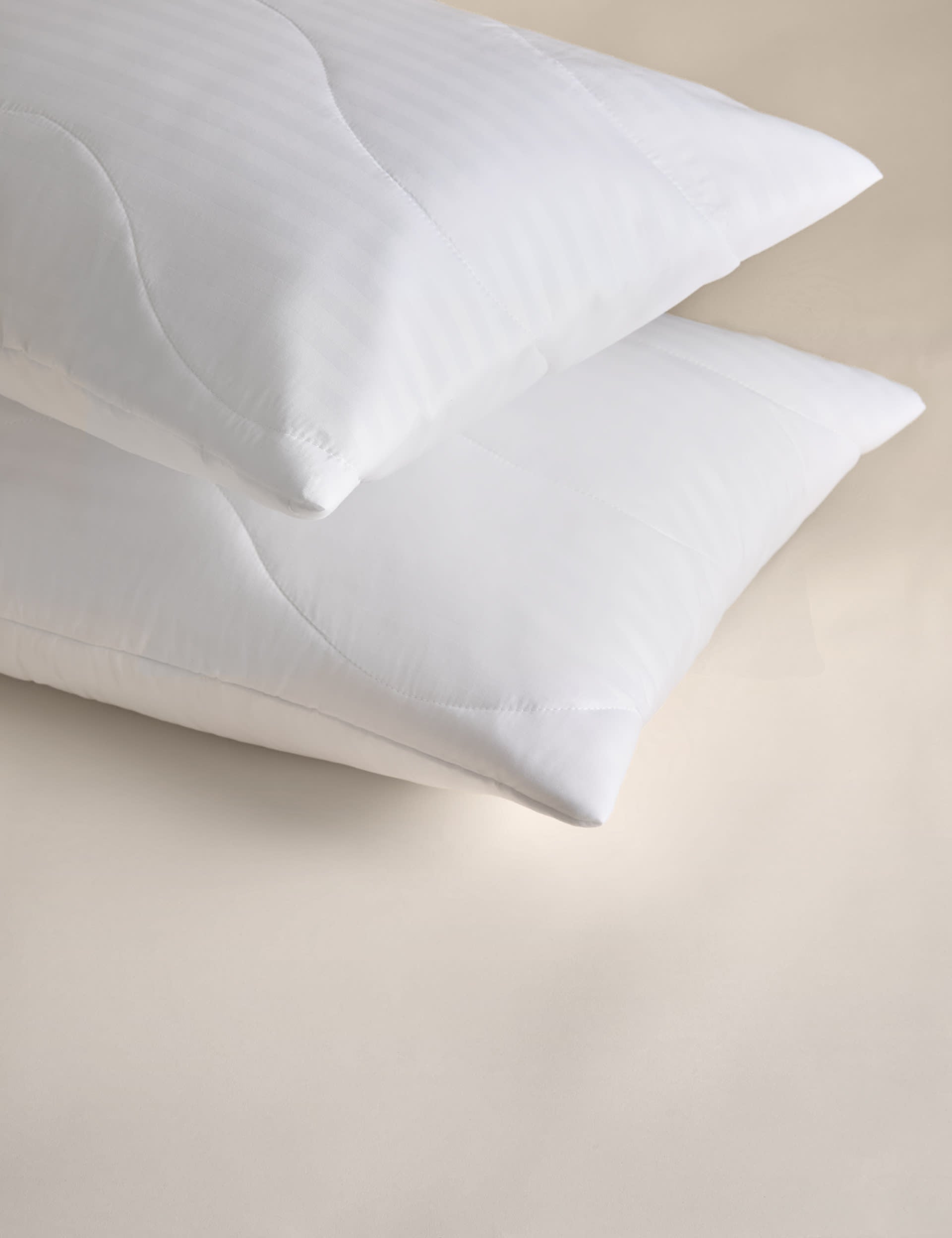 Quilted pillow protectors with quick-dry fabric, 2 pack (British brand)