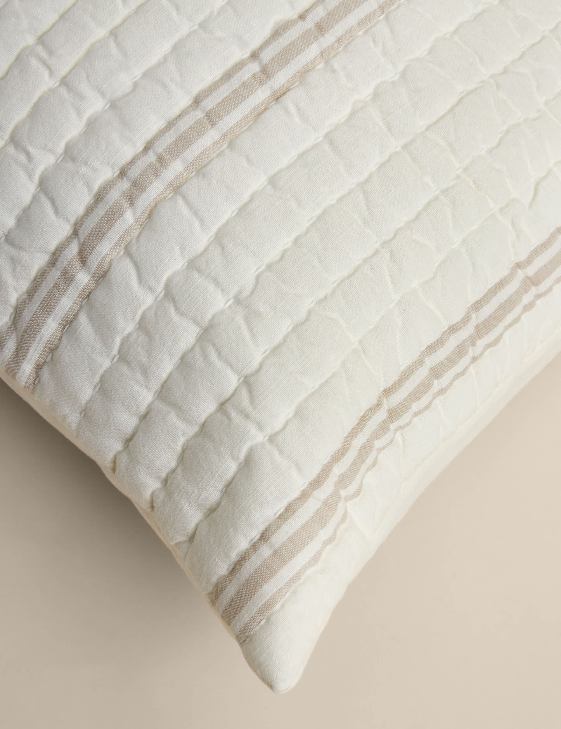 Pure Cotton Striped Cushion, UK version
