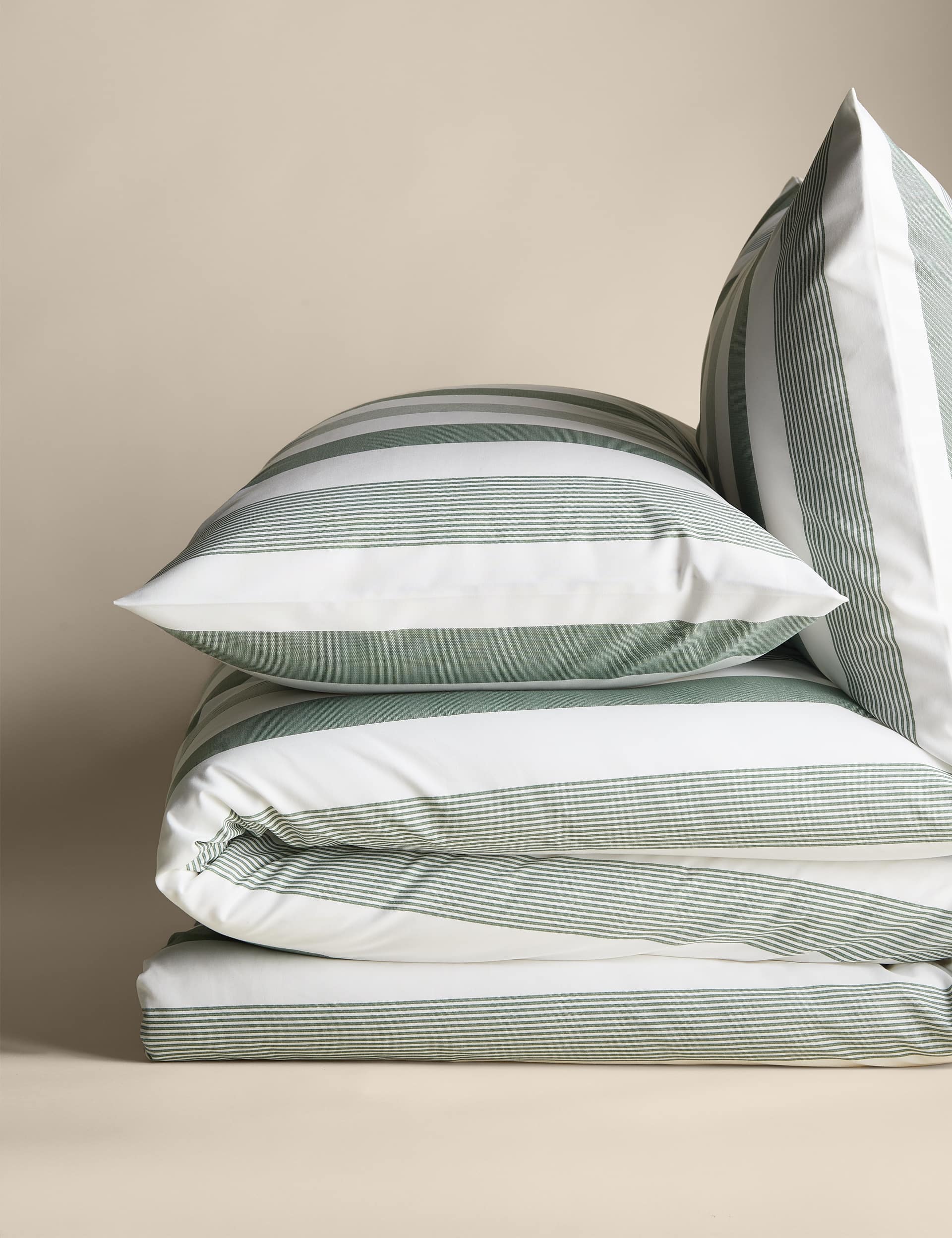 M&S Pure Cotton Hadley Striped Bedding Set