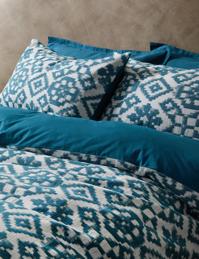 M&S M&S X Fired Earth Pure Cotton Kimyou Jacquard Bedding Set- Buy online at McGrocer