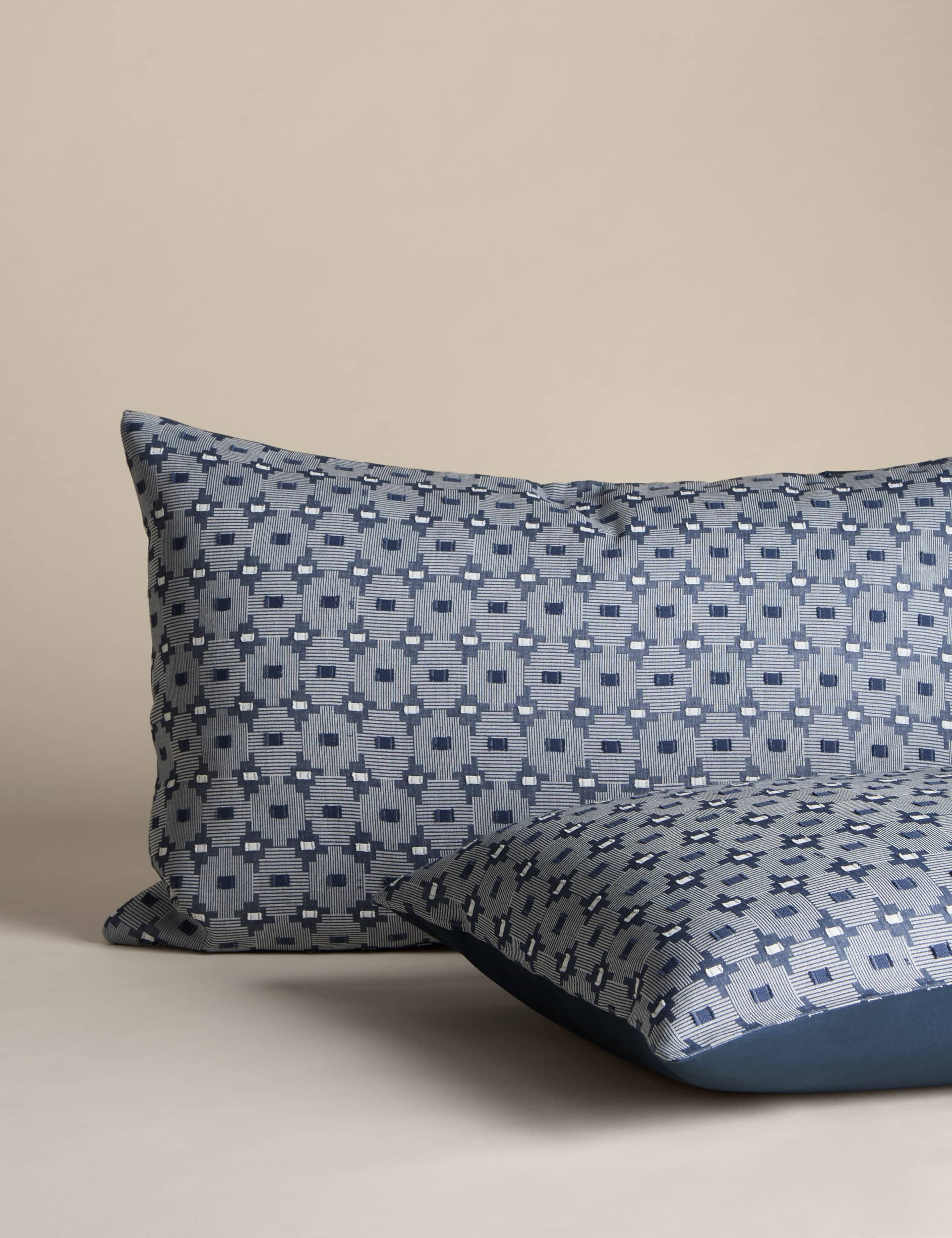 M&S X Fired Earth Kanbina dobby jacquard pure cotton bedding set, UK version