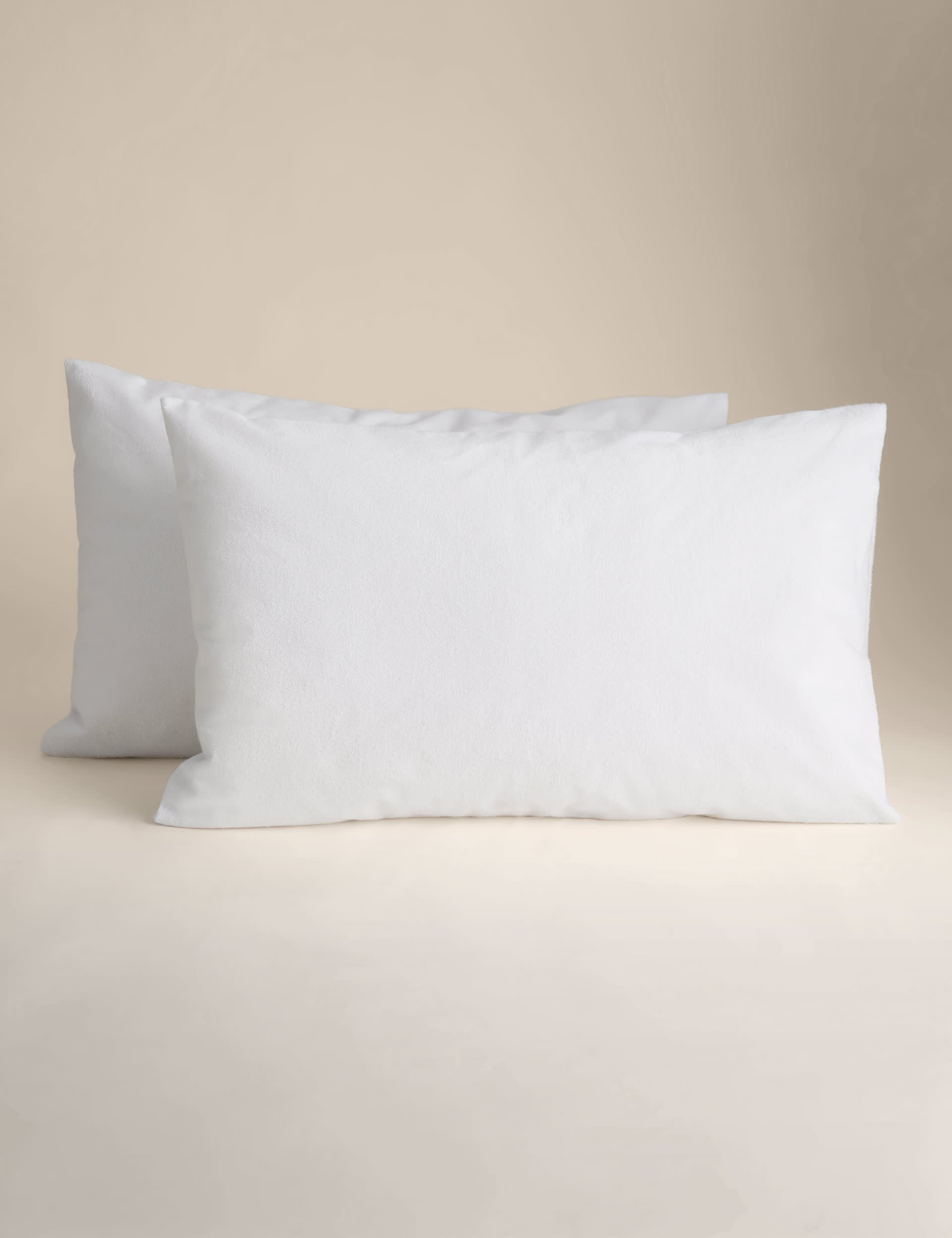 Sleep Solutions waterproof terry pillow protector 2pk (British brand)