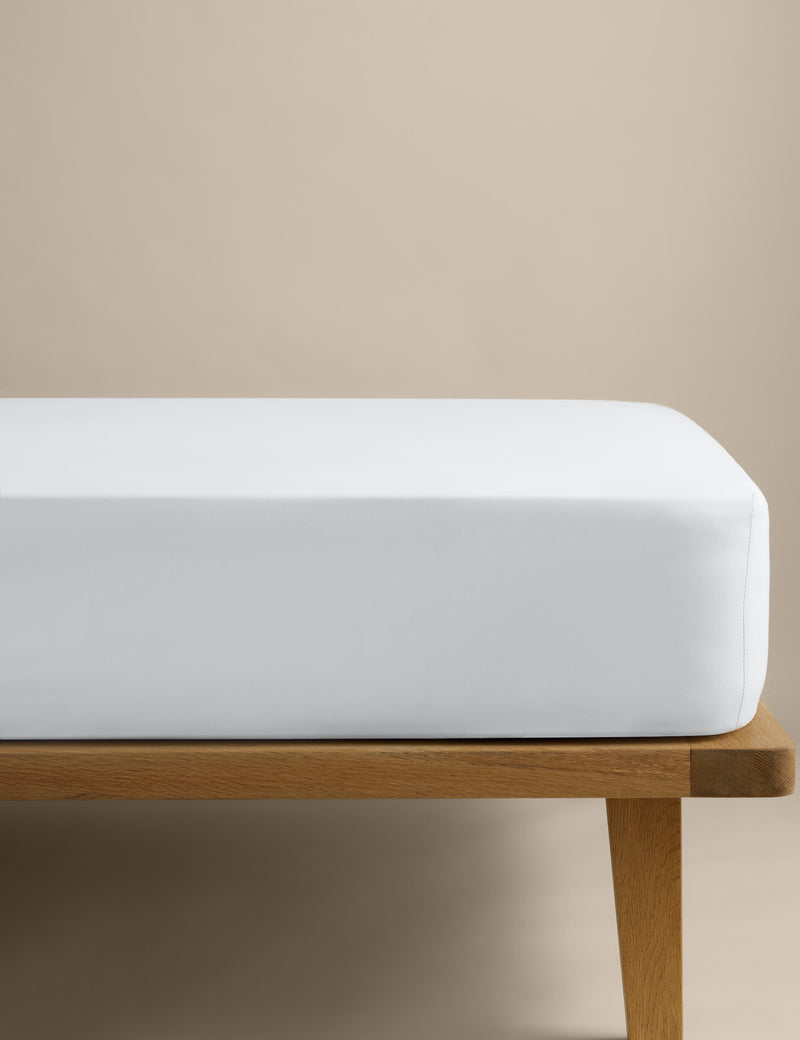 Cotton blend non-iron fitted sheet 25cm deep - British product