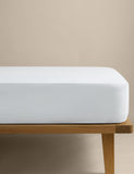 Cotton blend non-iron fitted sheet 25cm deep - British product