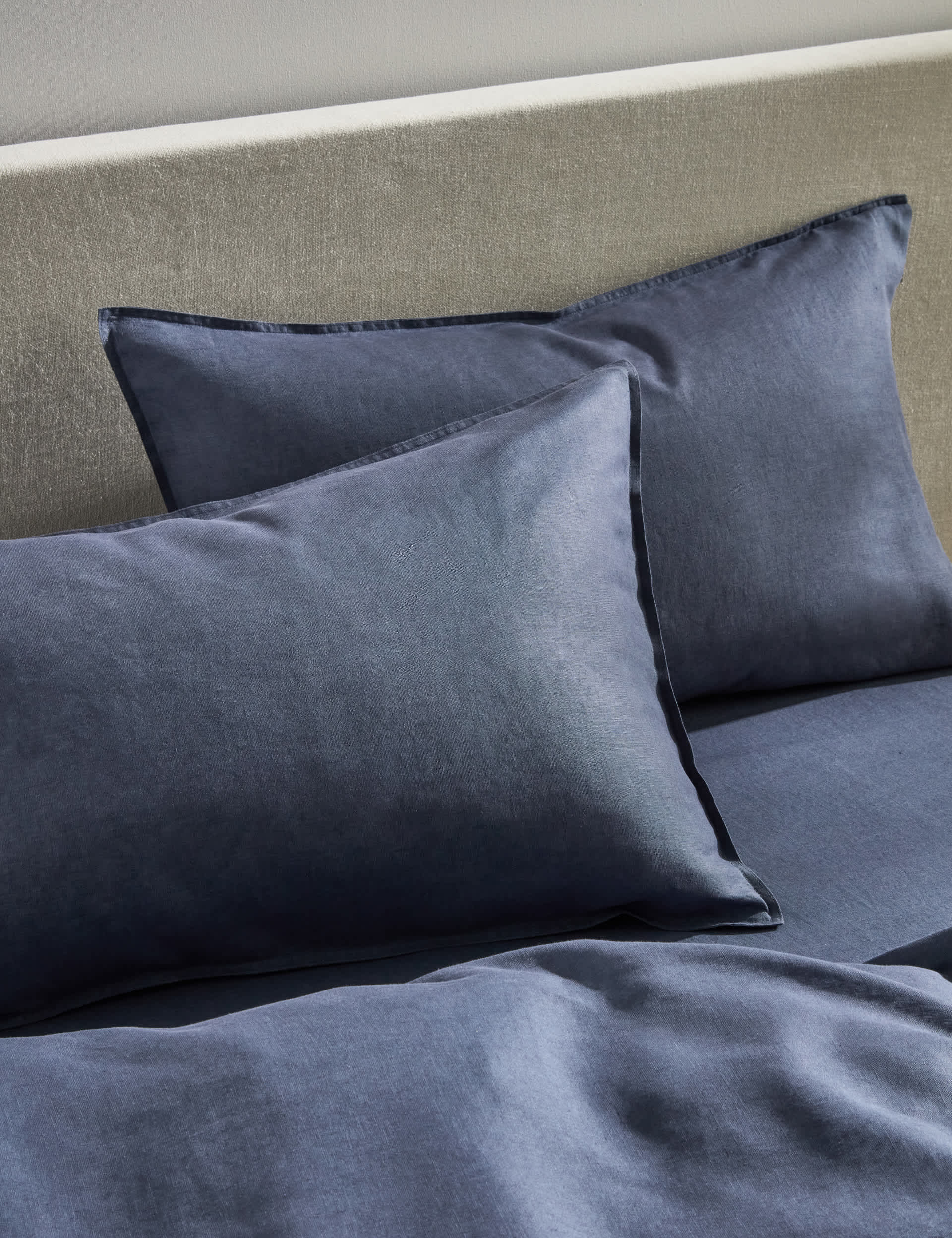 2pk Pure Linen Standard Pillowcases