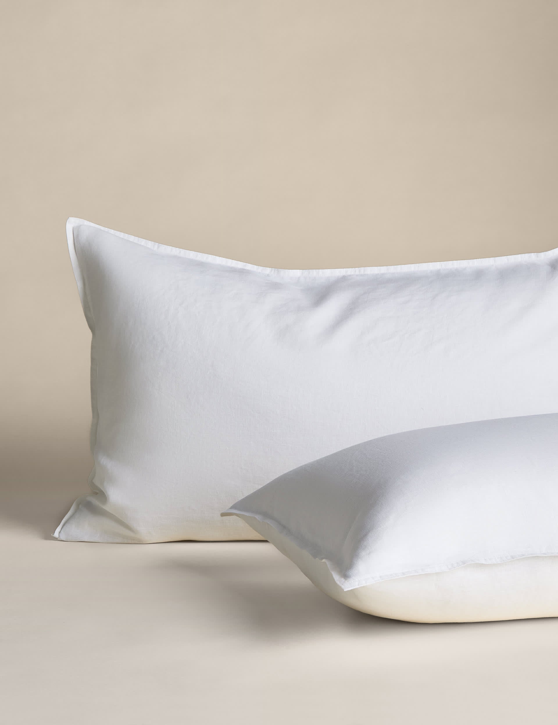 2pk Pure Linen Standard Pillowcases