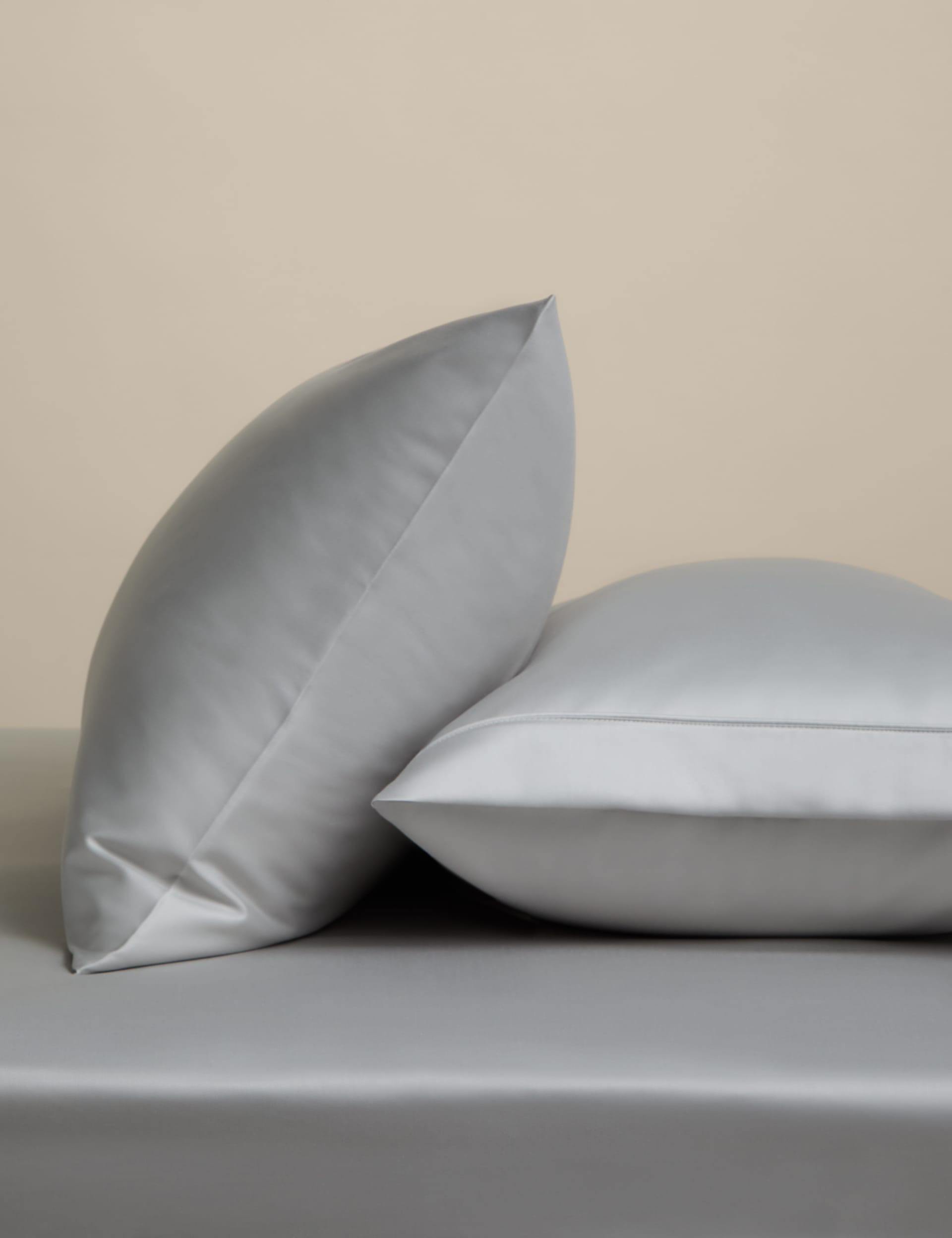 Egyptian cotton sateen pillowcases 2 pack, imported from the UK