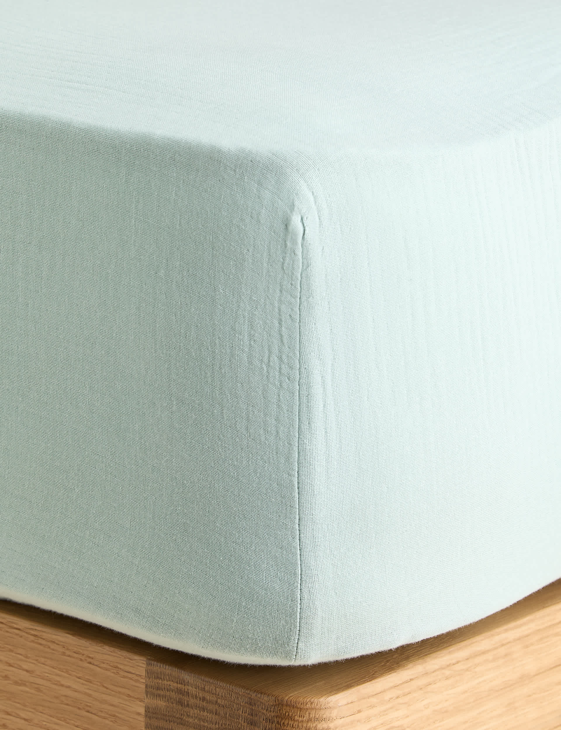 Pure Cotton Muslin Deep Fitted Sheet