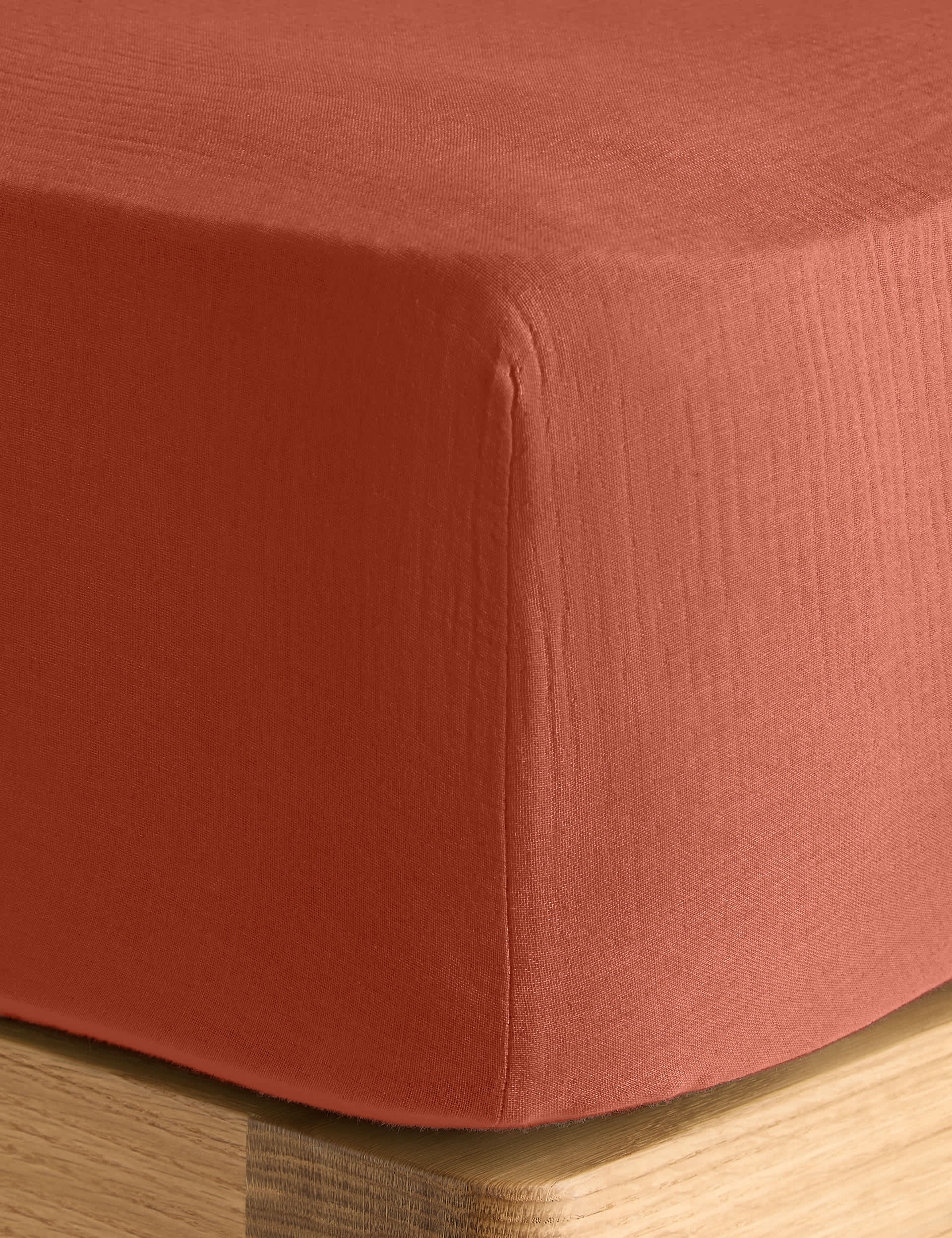 Pure Cotton Muslin Deep Fitted Sheet