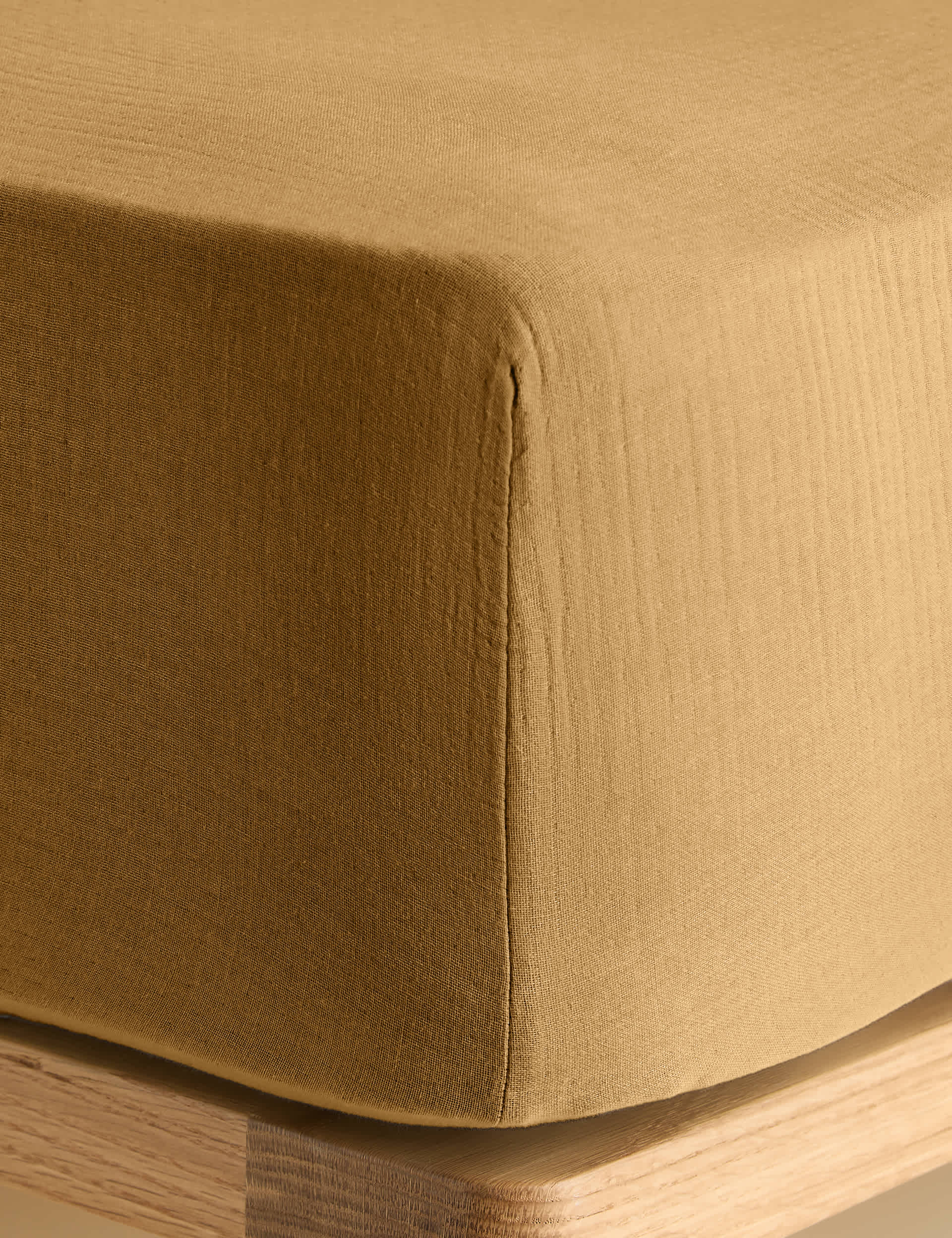 Pure Cotton Muslin Deep Fitted Sheet