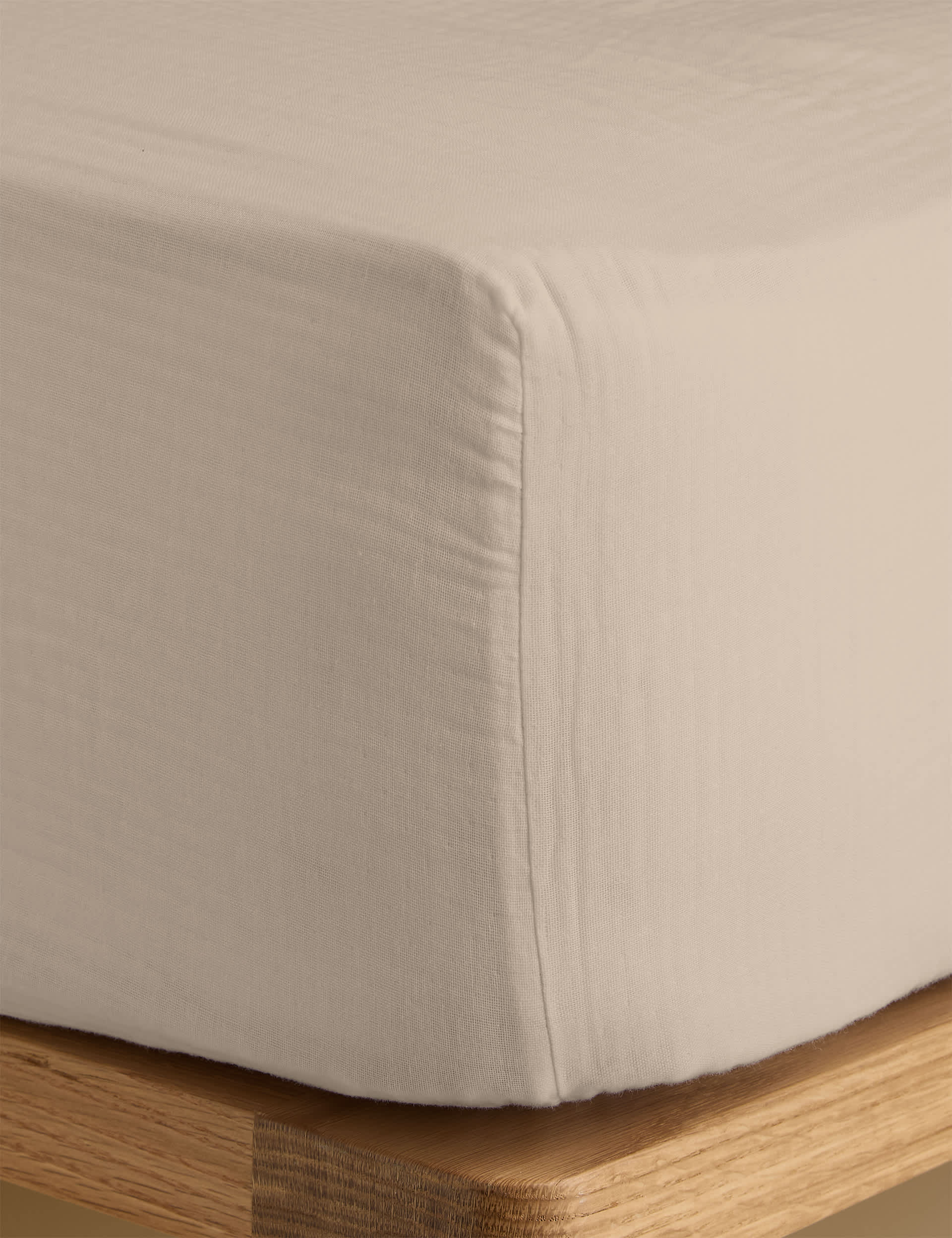 Pure Cotton Muslin Deep Fitted Sheet