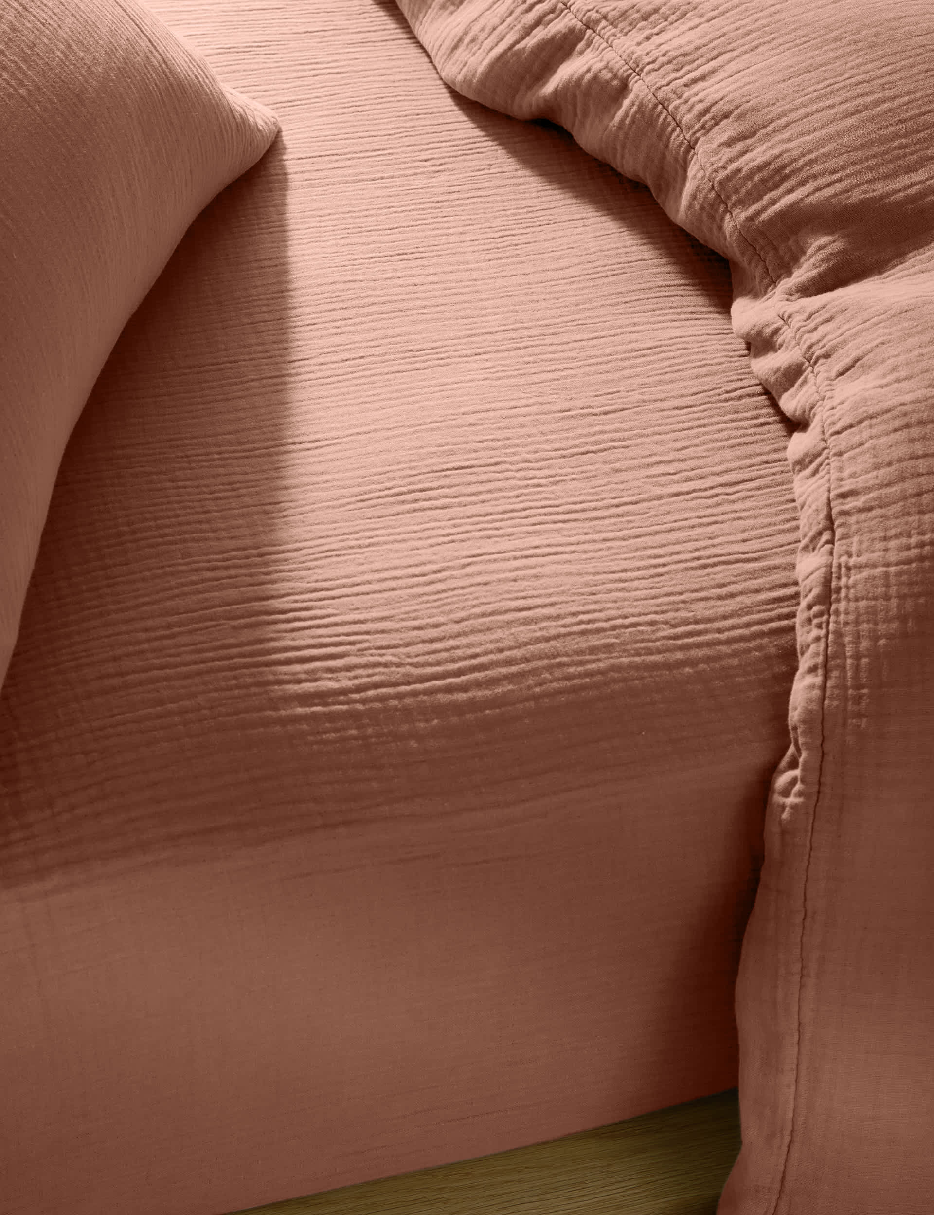 Pure Cotton Muslin Deep Fitted Sheet