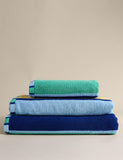 Pure cotton striped reversible towel - British product