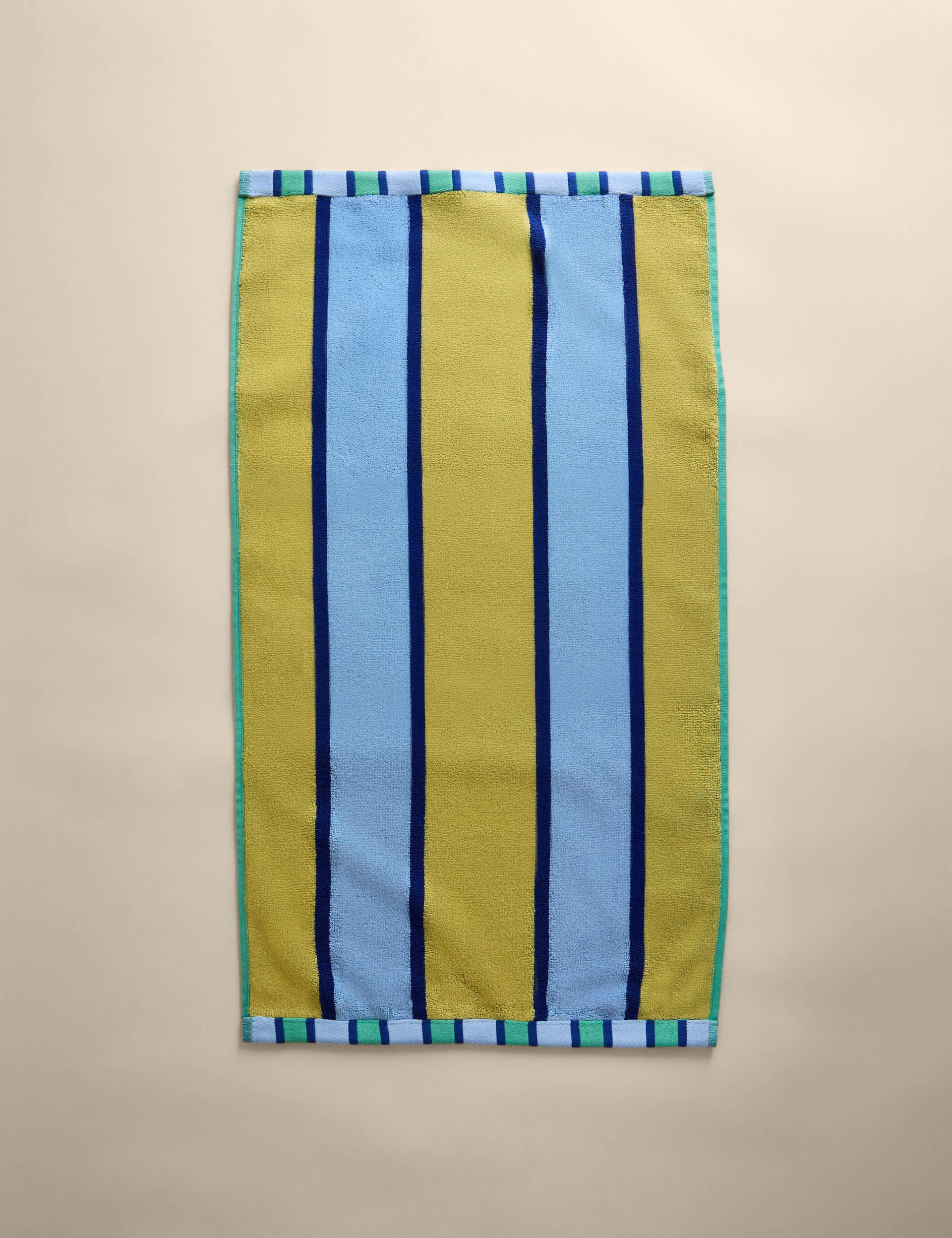 Pure cotton striped reversible towel - British product