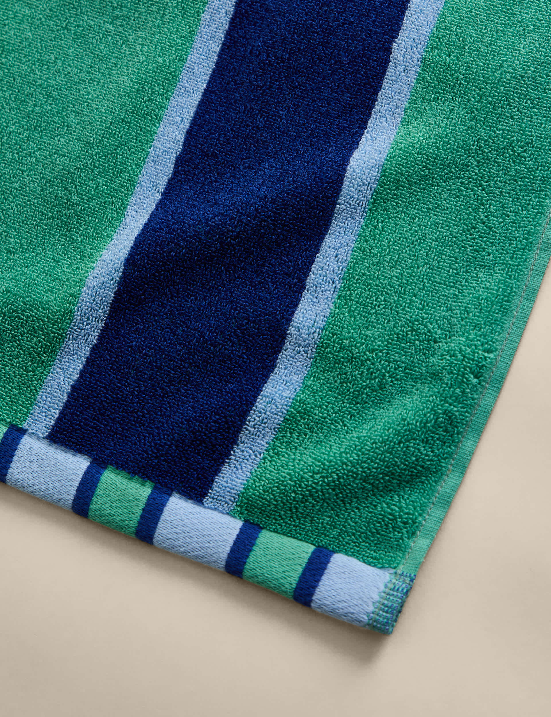 Pure cotton striped reversible towel - British product