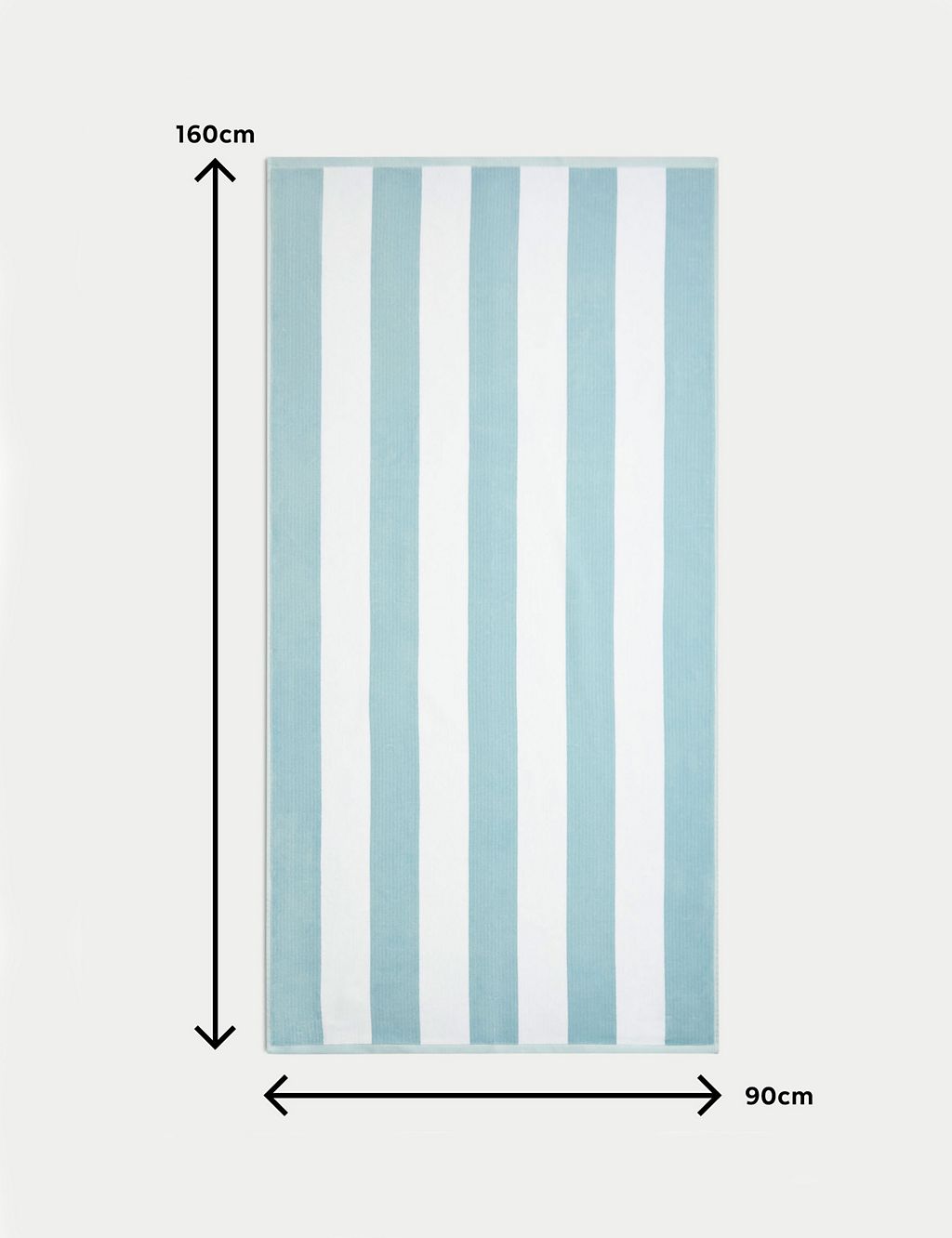 Pure Cotton Striped Sand Resistant Beach Towel GOODS M&S   