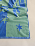Pure cotton palm tree beach towel 152cm long - British product