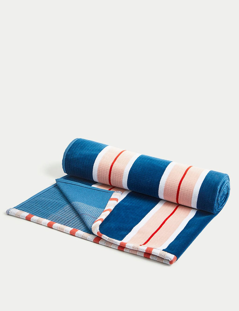 Pure Cotton Striped Sand Resistant Beach Towel