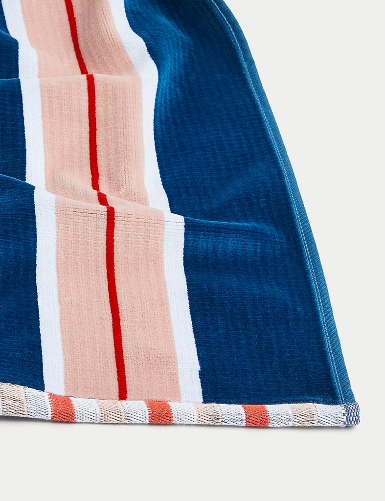 Pure Cotton Striped Sand Resistant Beach Towel